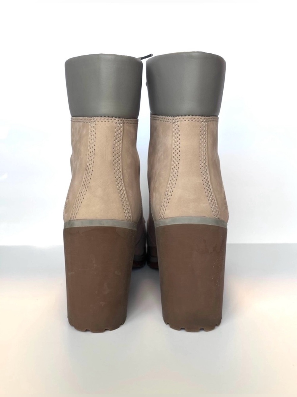 TIMBERLAND Allington Heights 6-Inch Lace-Up Heel Boots Taupe Nubuck Women’s 9 - Picture 5 of 10